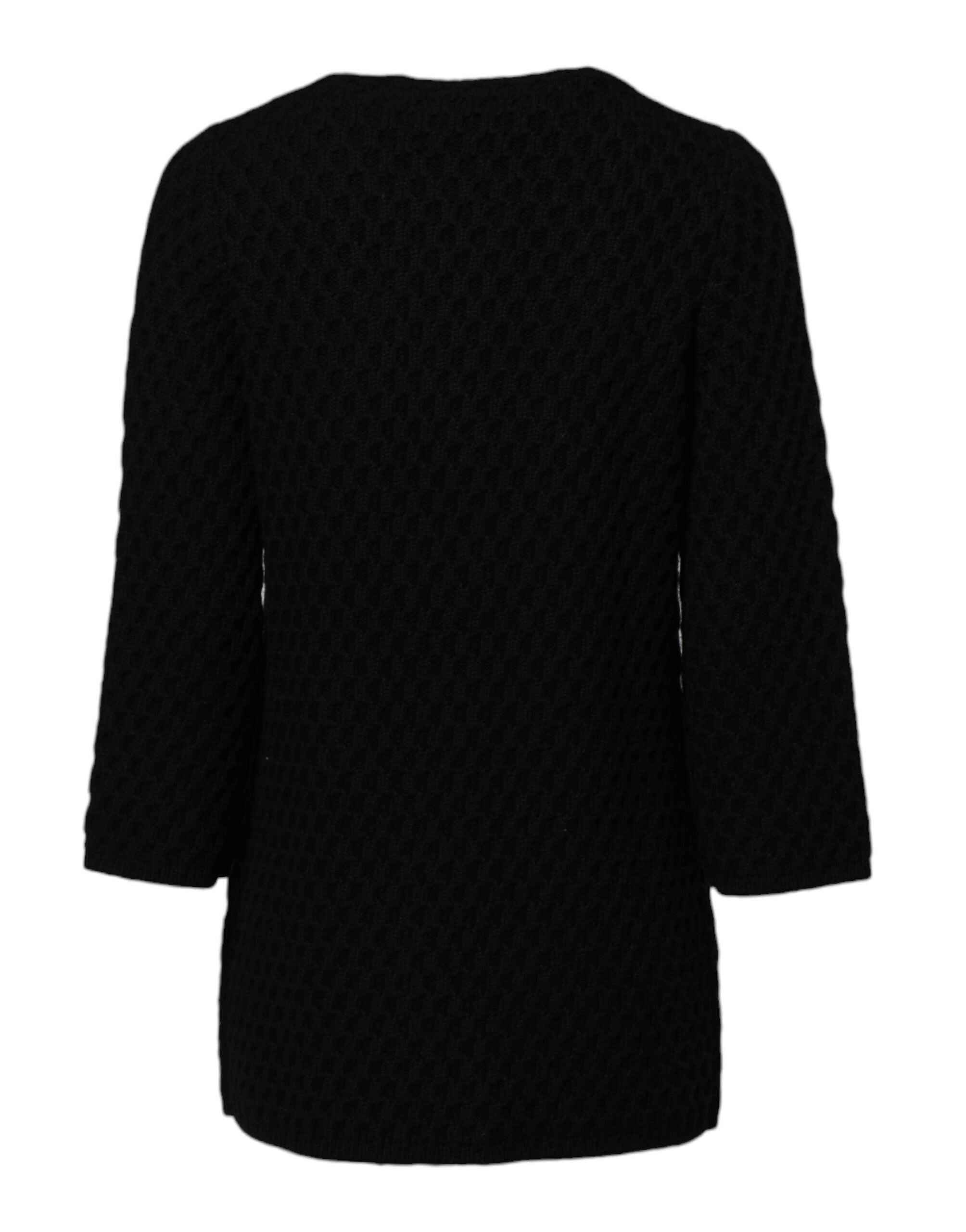 New Dolce & Gabbana Black Cashmere Quilted Embellished Jacket