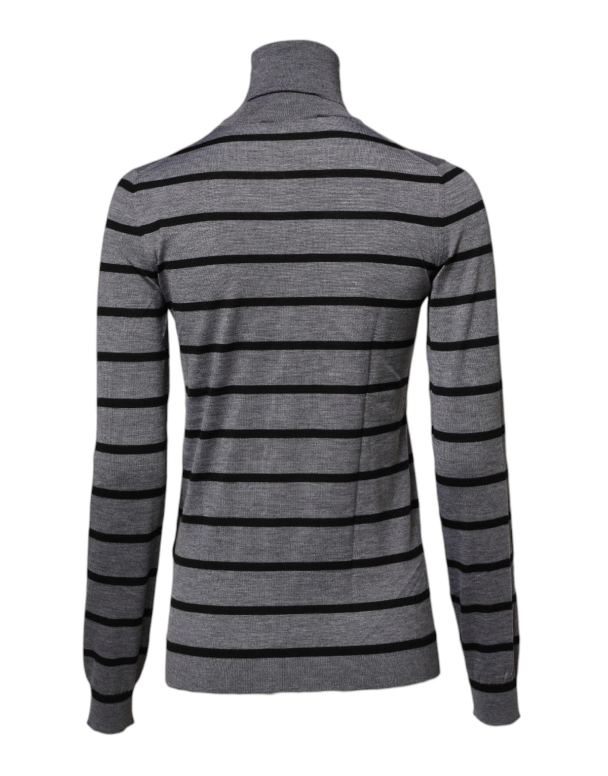 New Dolce & Gabbana Gray Floral Embroidery Pullover Sweater