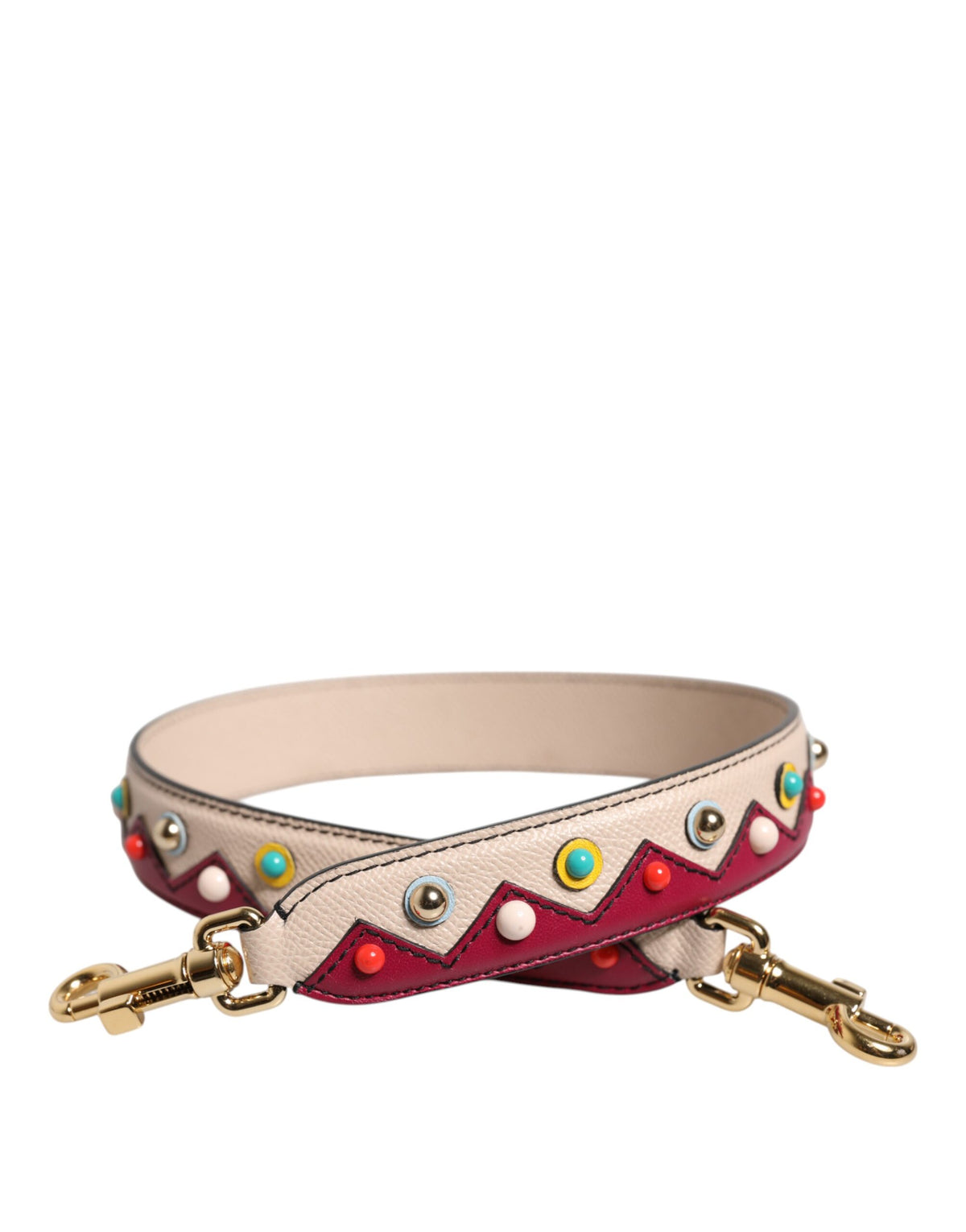 Dolce & Gabbana Beige Red Leather Handbag Accessory Shoulder Strap, new with tags – image 1 of 4