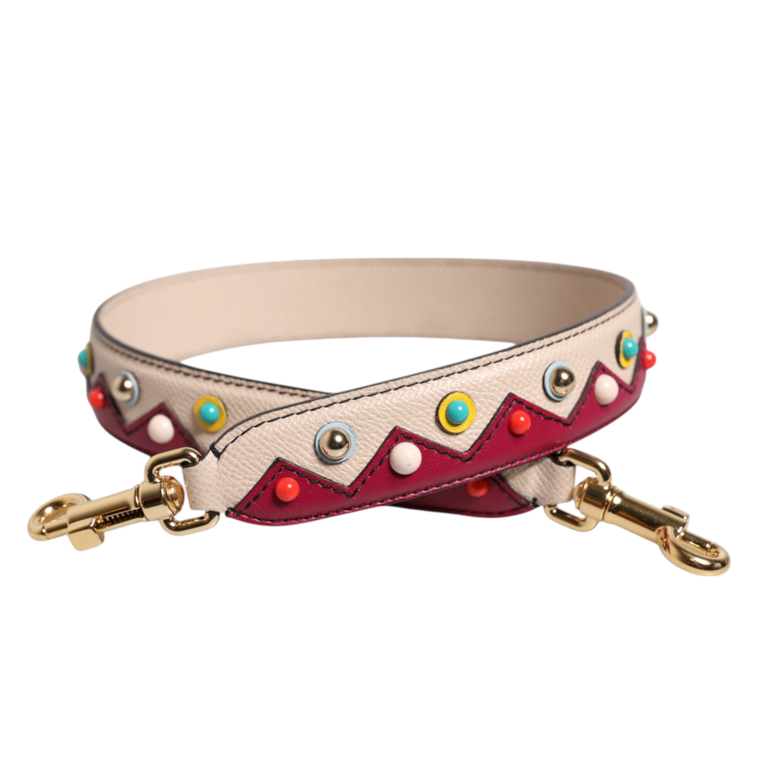 Dolce & Gabbana Beige Red Leather Handbag Accessory Shoulder Strap, new with tags – image 4 of 4