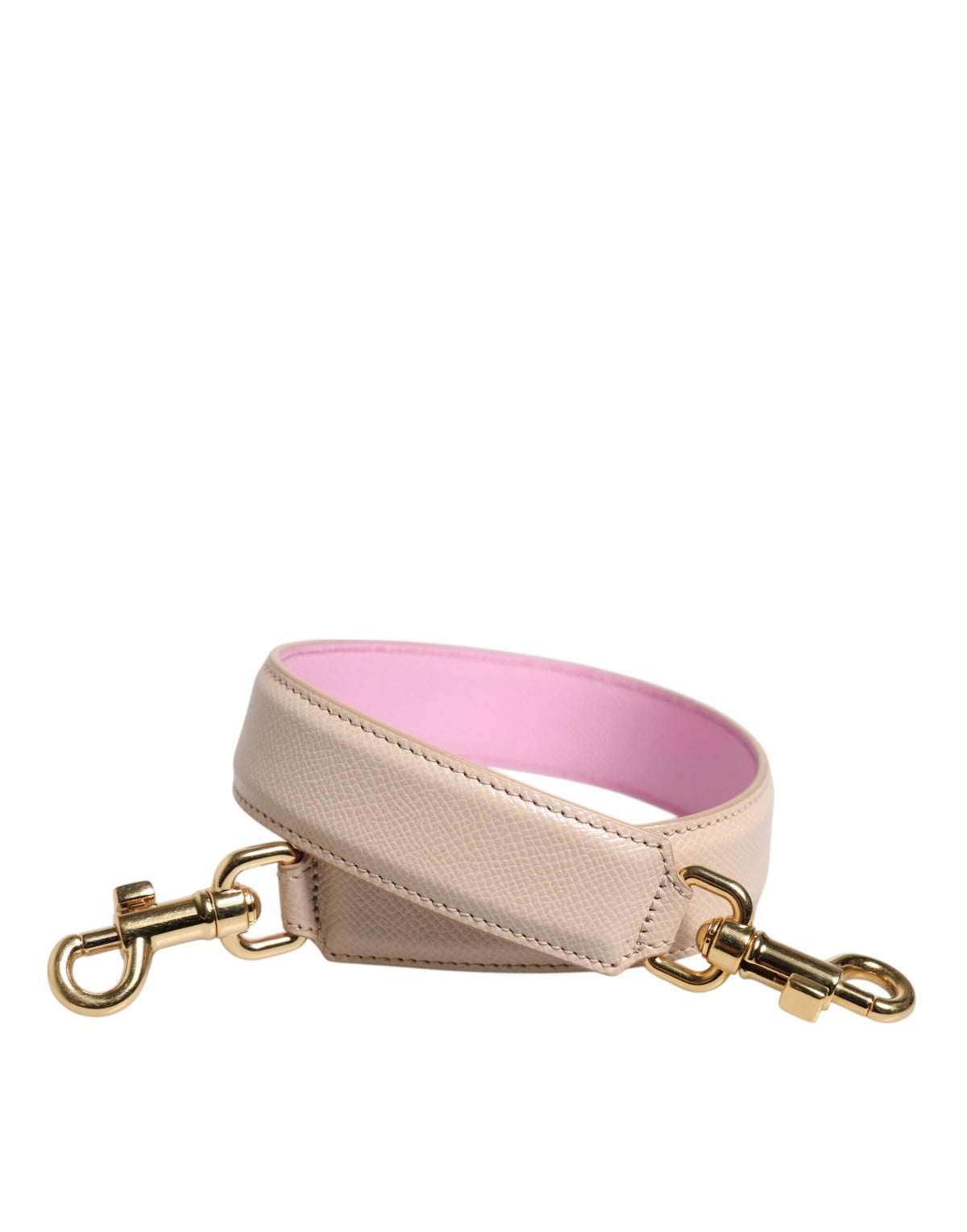 Dolce & Gabbana Beige Pink Leather Handbag Accessory Shoulder Strap, new with tags – image 1 of 4