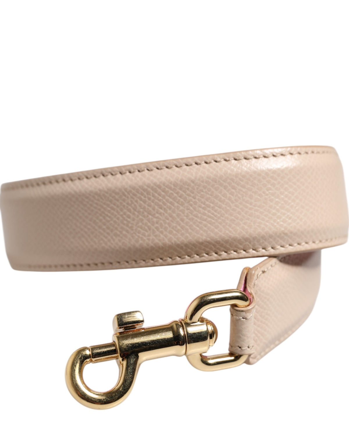 Dolce & Gabbana Beige Pink Leather Handbag Accessory Shoulder Strap, new with tags – image 2 of 4