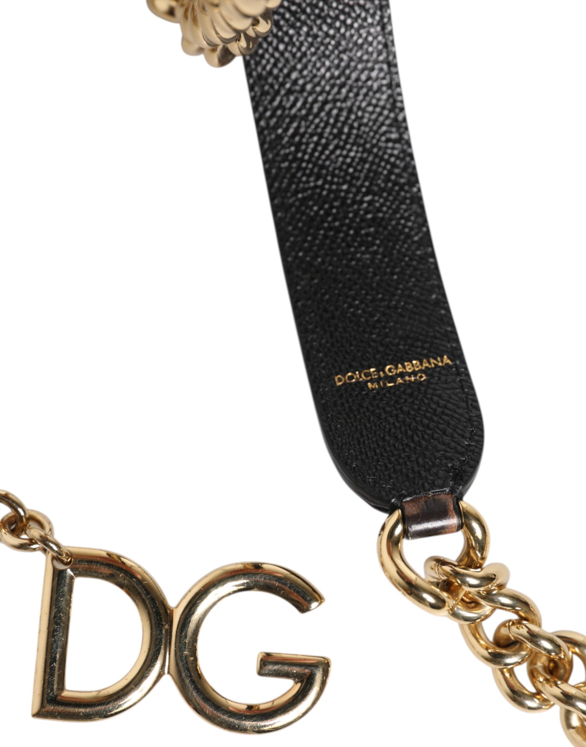 Dolce & Gabbana Brown Leopard Gold Brass Chain Accessory Shoulder Strap, new with tags – image 3 of 5