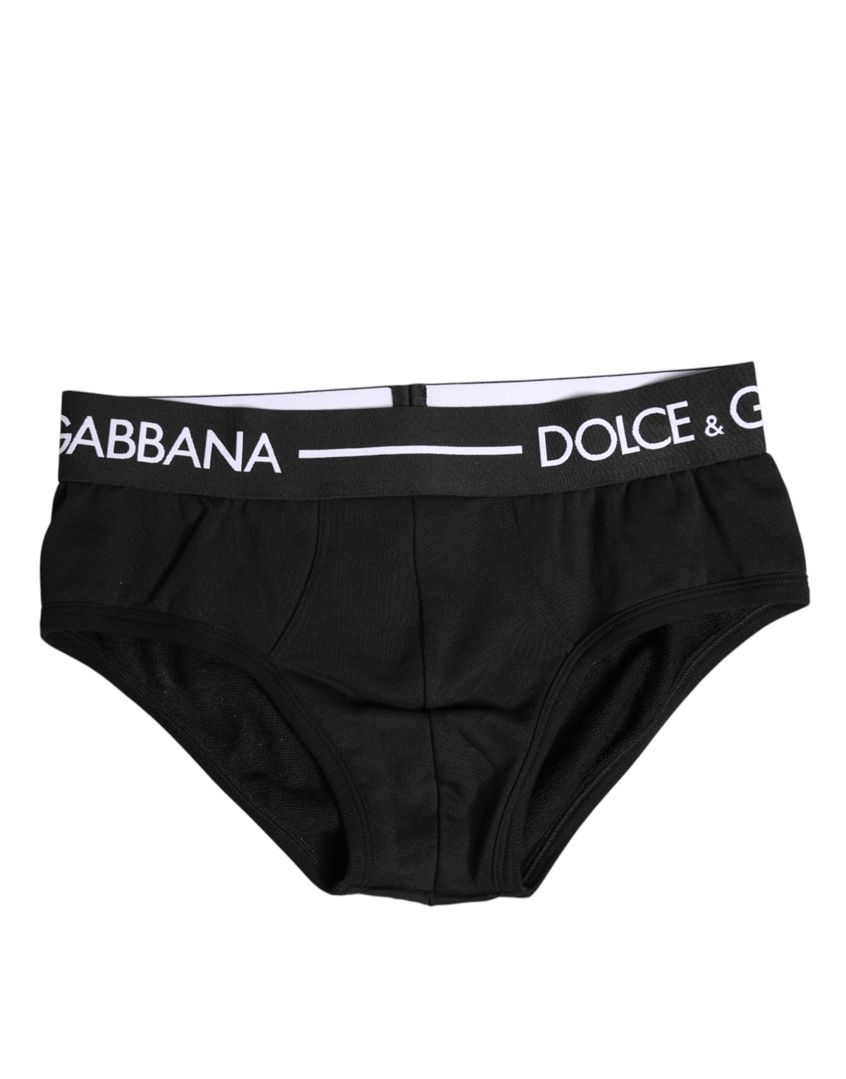 Dolce & Gabbana Black Cotton Stretch Regular Brief Underwear