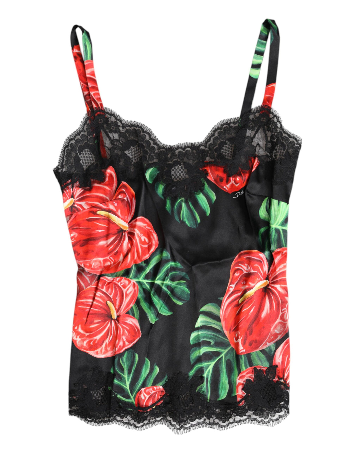 New Dolce & Gabbana Multicolor Floral Silk Tank Lingerie Underwear