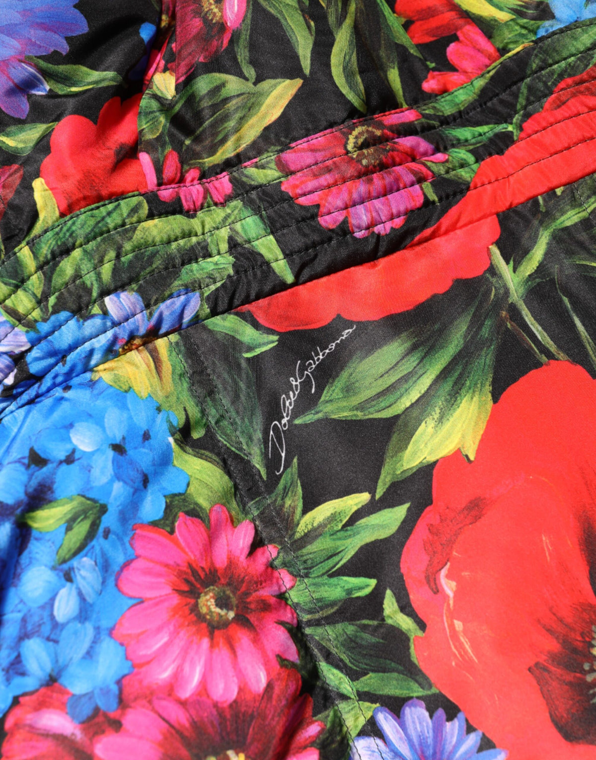 New Dolce & Gabbana Floral Hooded Puffer Coat Jacket