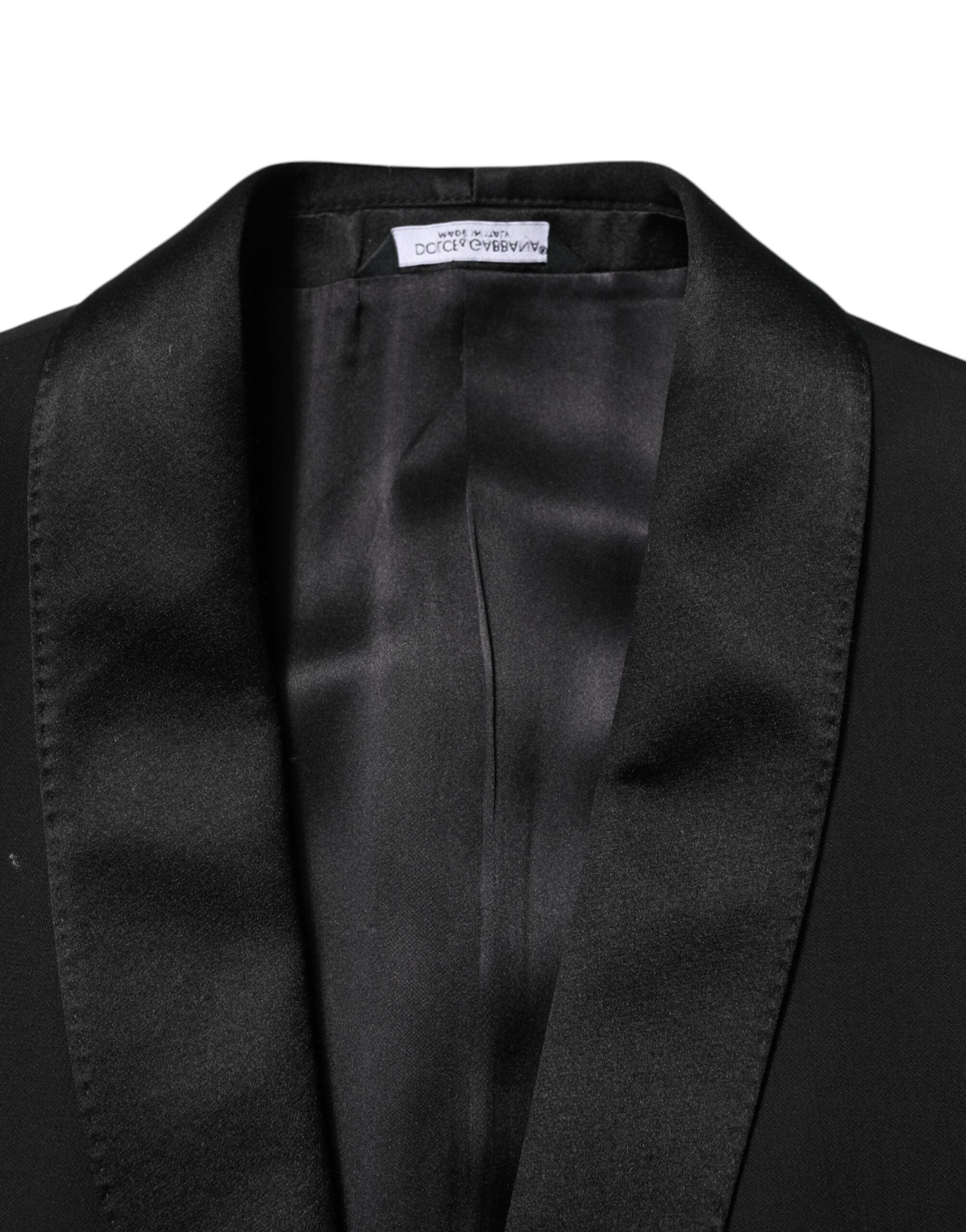 Pre-Owned Dolce & Gabbana Black Wool 3 Piece Single Breasted Suit