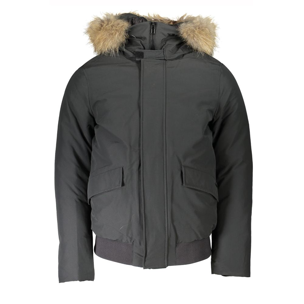 Woolrich Gray Removable Fur-Hooded Men's Jacket