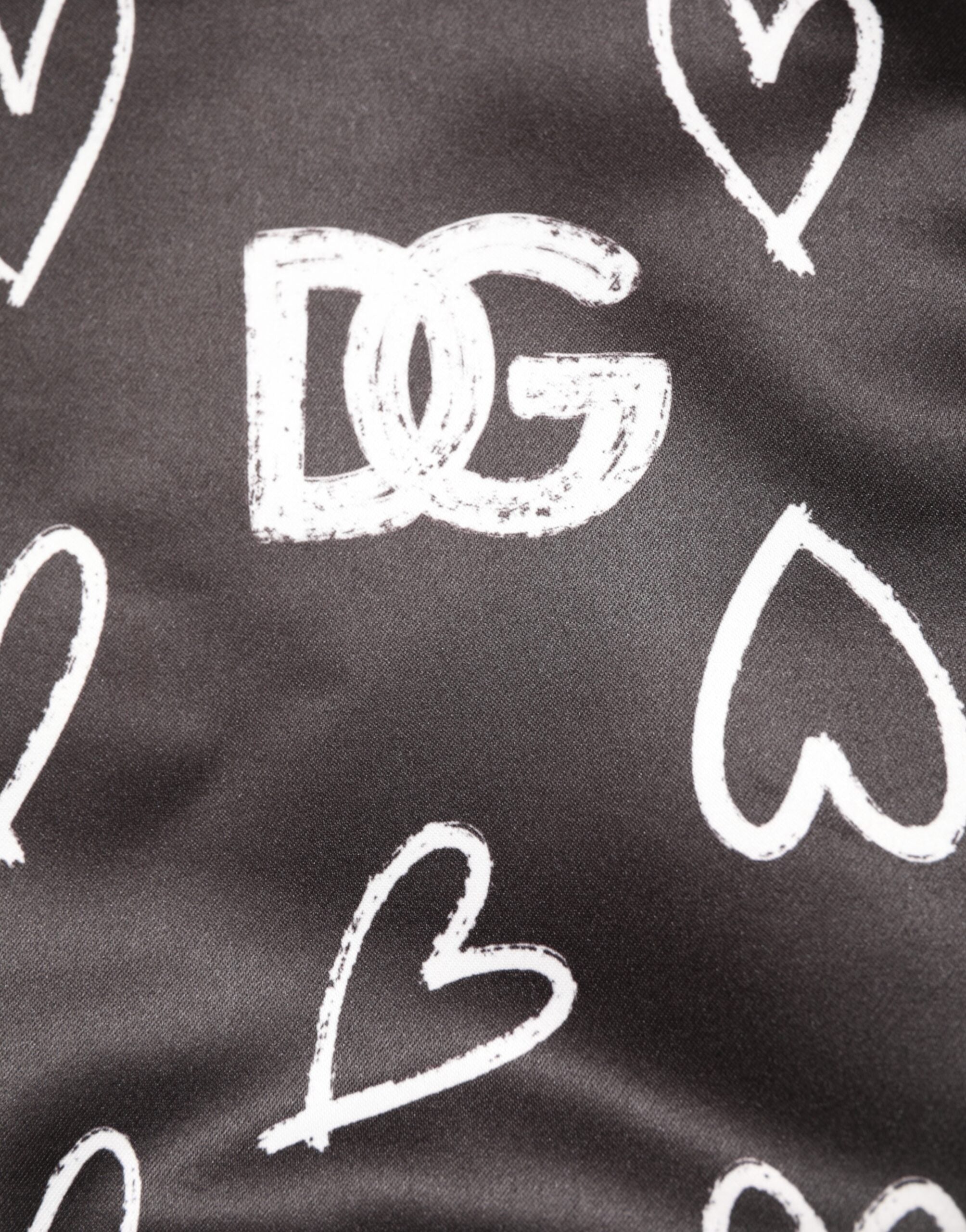 New Dolce & Gabbana Black Heart Print Bomber Jacket