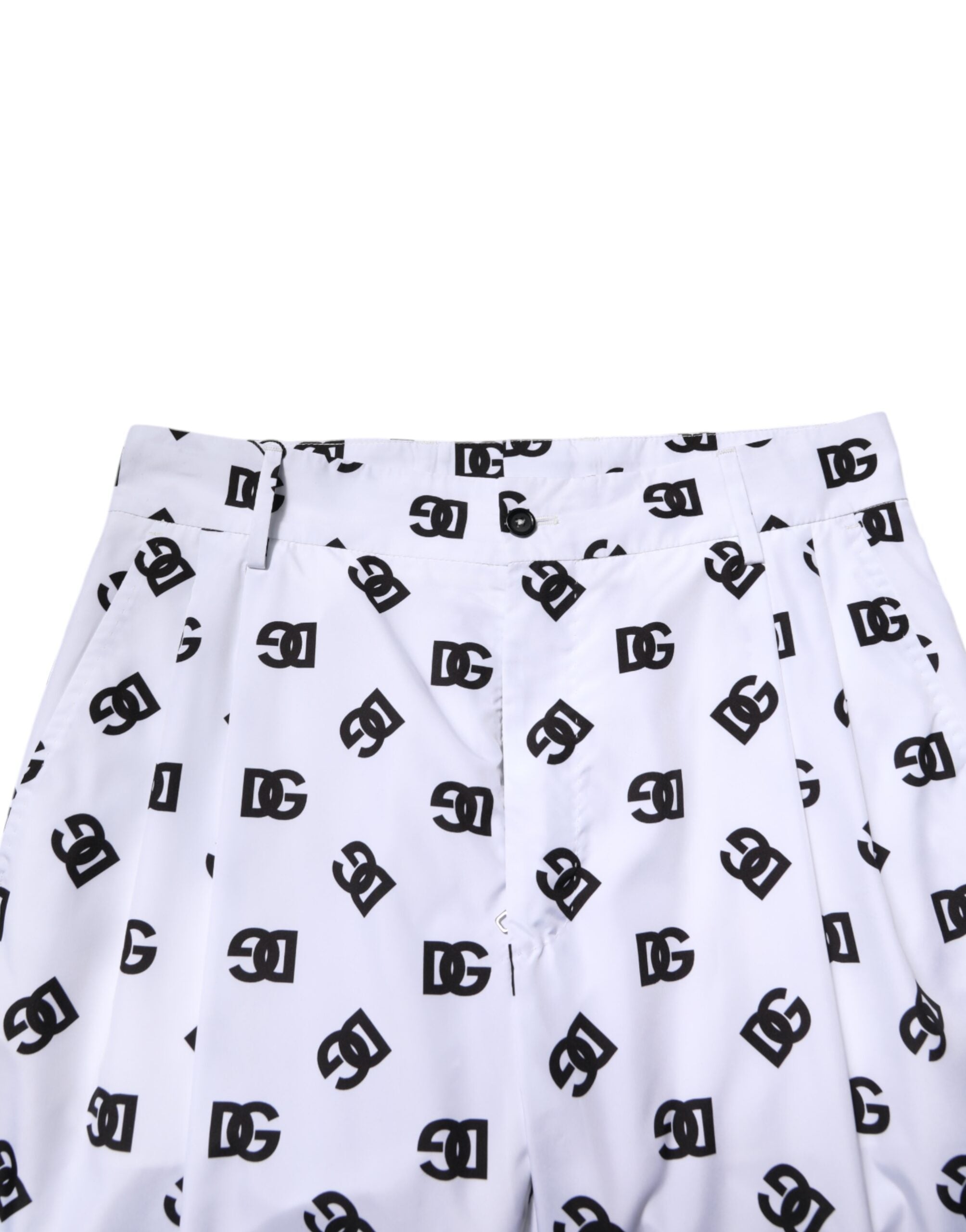 New Dolce & Gabbana White Logo Cotton Skinny Denim Trouser Pants