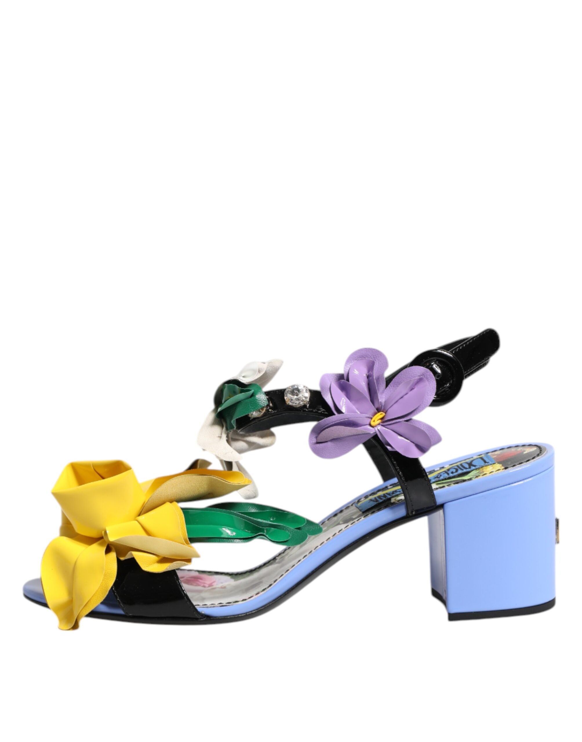 New Dolce & Gabbana Floral Crystal KEIRA Sandals Shoes