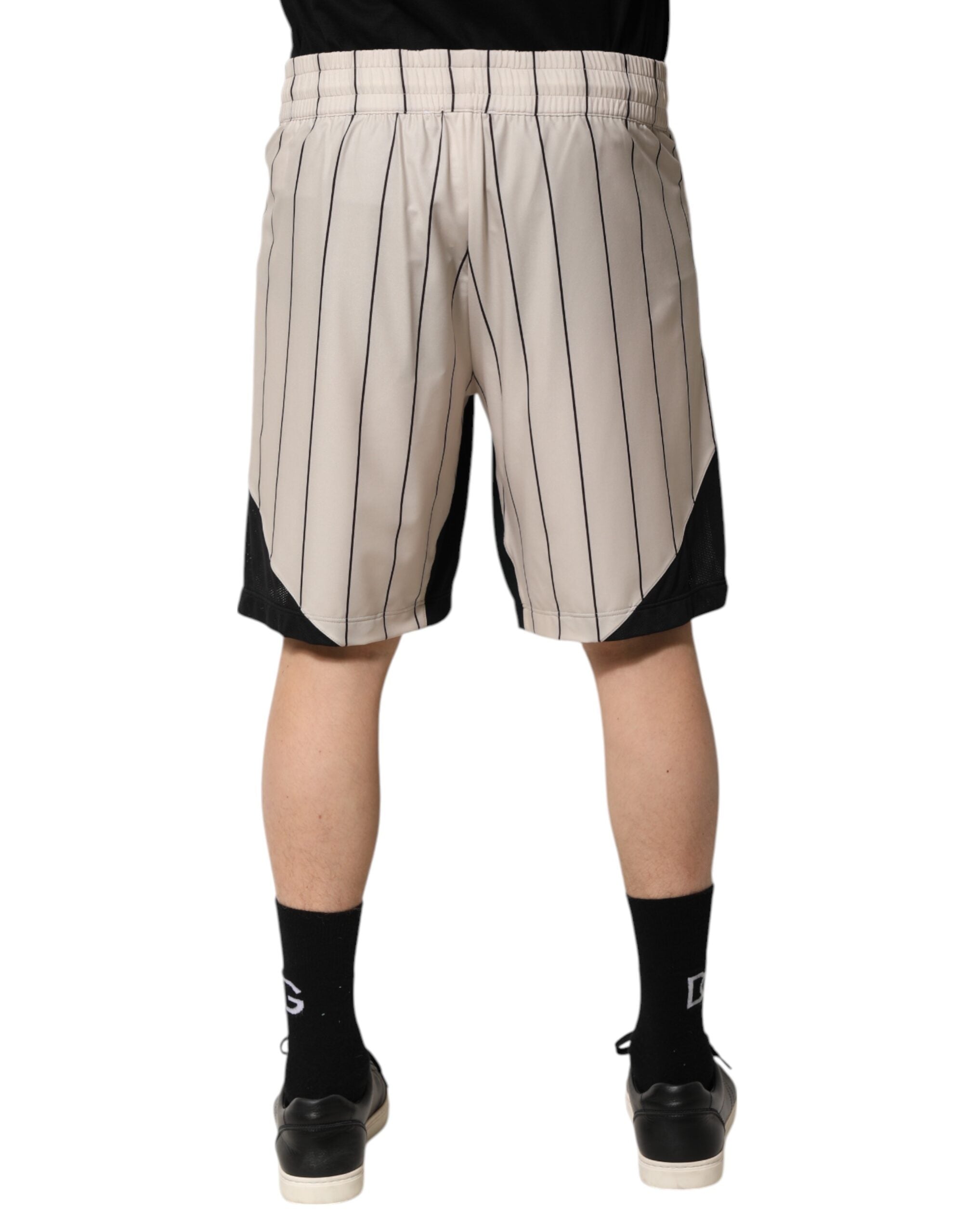 New Dolce & Gabbana Off White DG Logo Sweatshorts Shorts