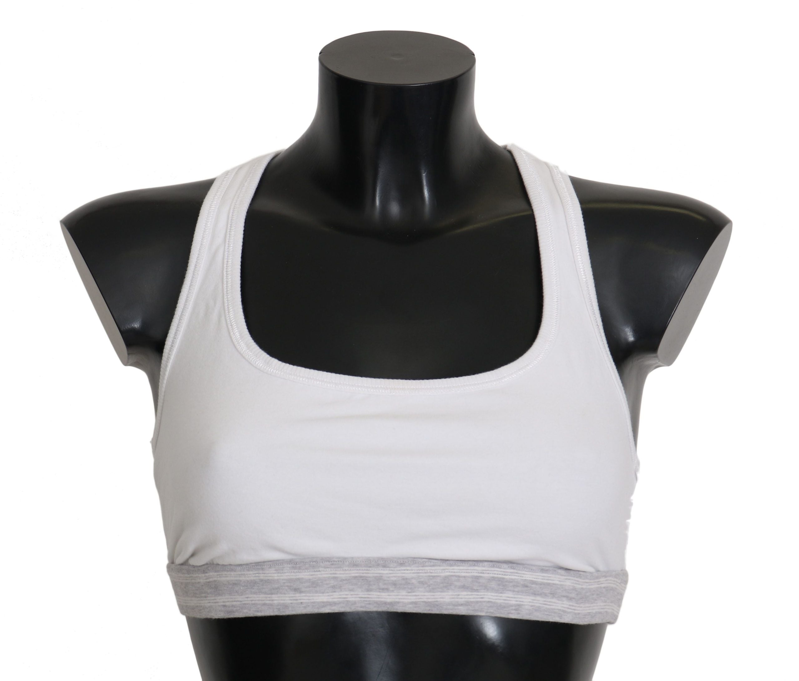 Dolce & Gabbana White Cotton Sport Stretch Bra Underwear - PreLoved & Luxe