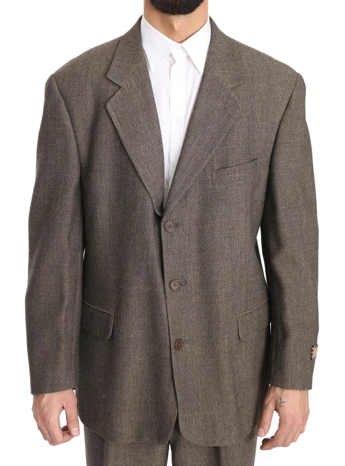New Dolce & Gabbana Brown Single Breasted Wool Suit