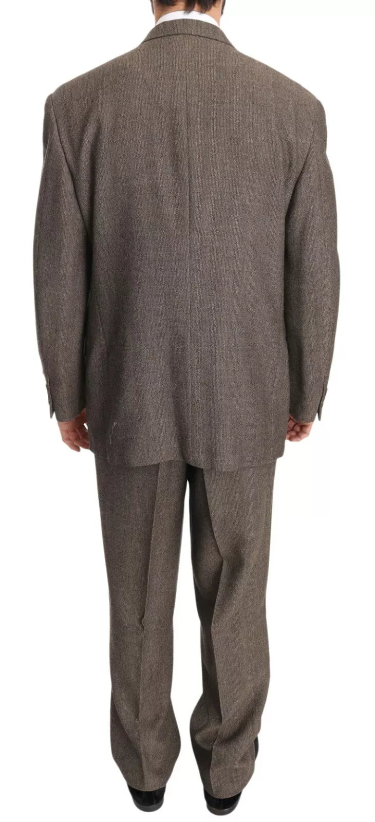 Dolce & Gabbana Brown Single Breasted Wool Suit
