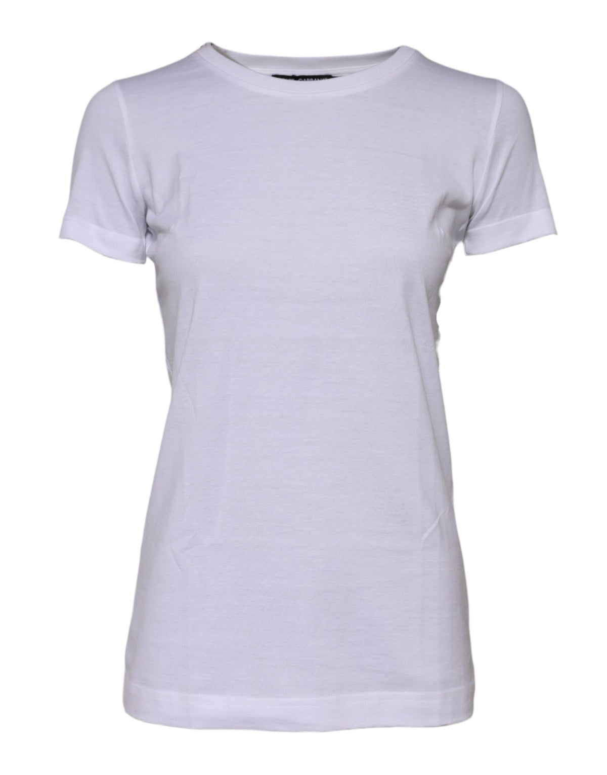 New Dolce & Gabbana White Cotton Crew Neck Short Sleeves T-shirt