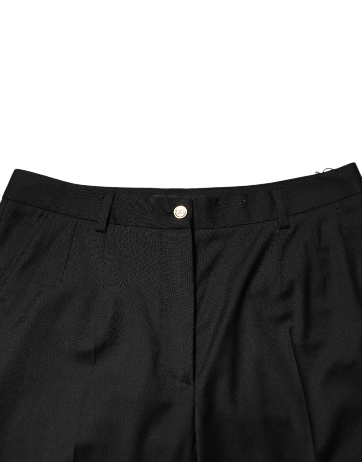New Dolce & Gabbana Black Tapered Women Trouser Pants