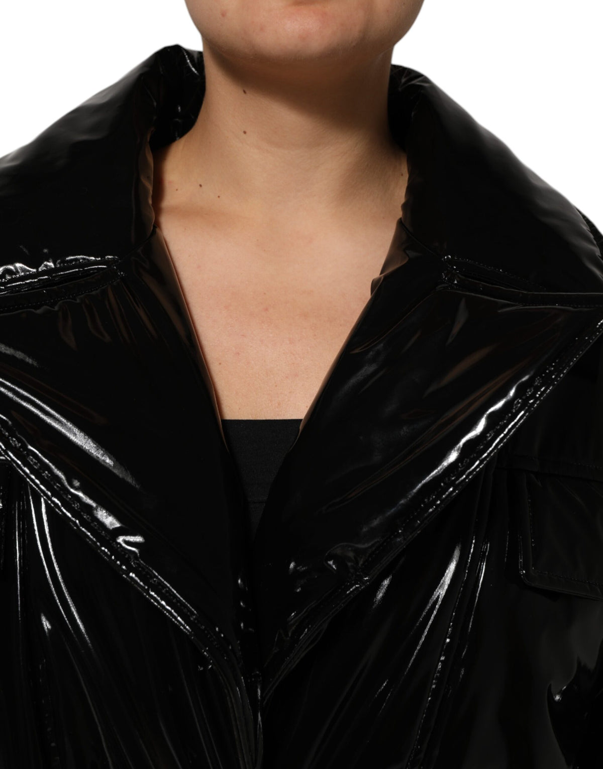 New Dolce & Gabbana Black Quilted Puffer Coat Jacket