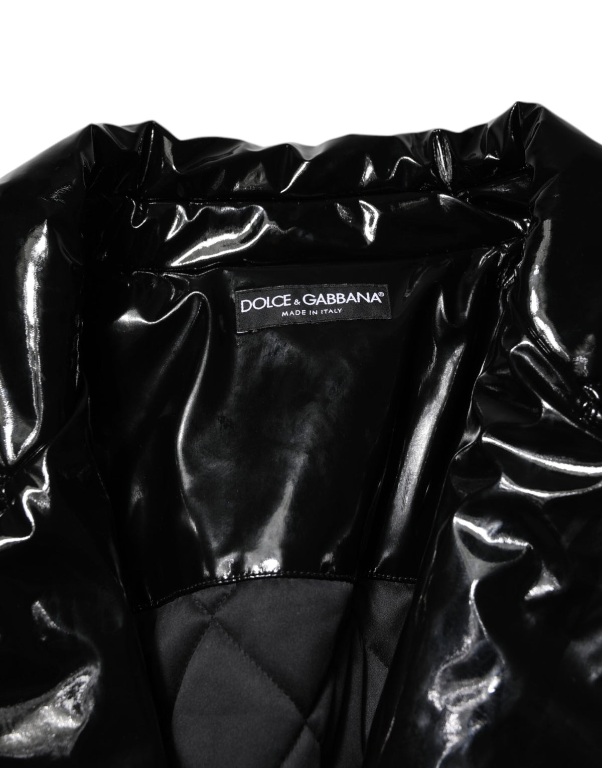 New Dolce & Gabbana Black Quilted Puffer Coat Jacket