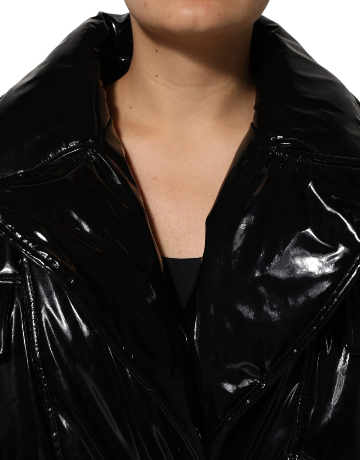 New Dolce & Gabbana Black Quilted Puffer Coat Jacket