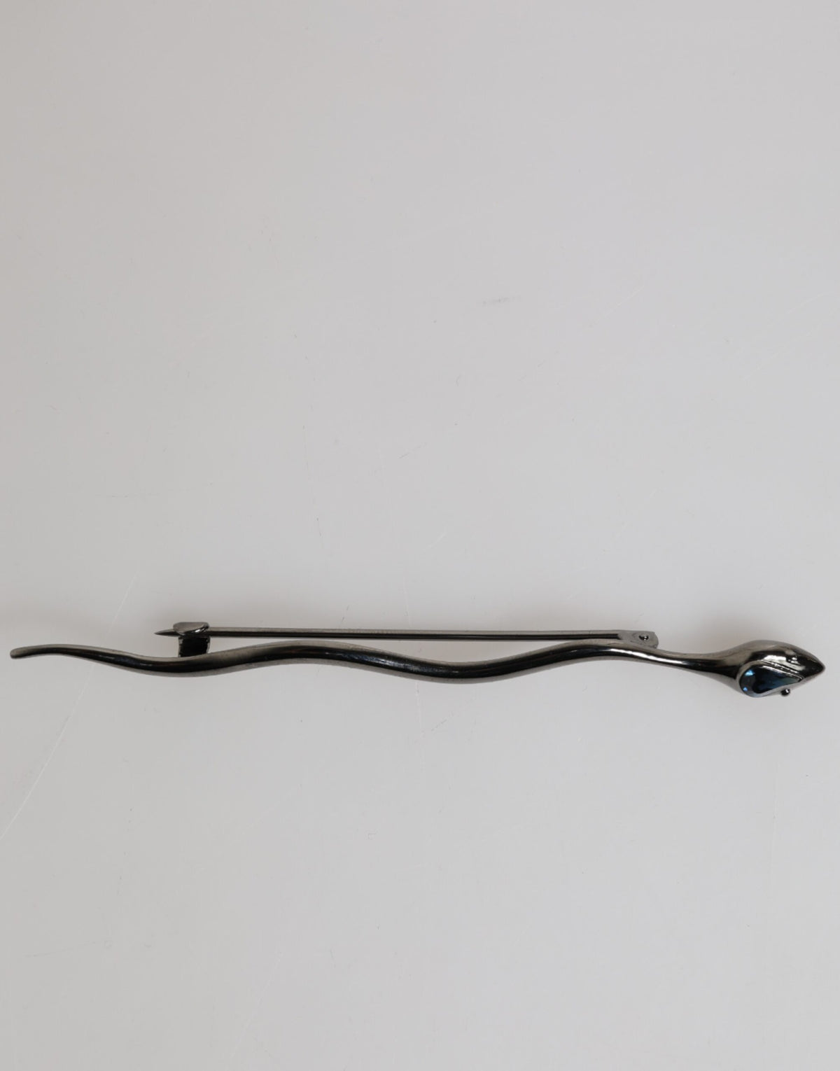 New Dolce & Gabbana Black Crystal Spilla Serpente Mens Brooch Pin