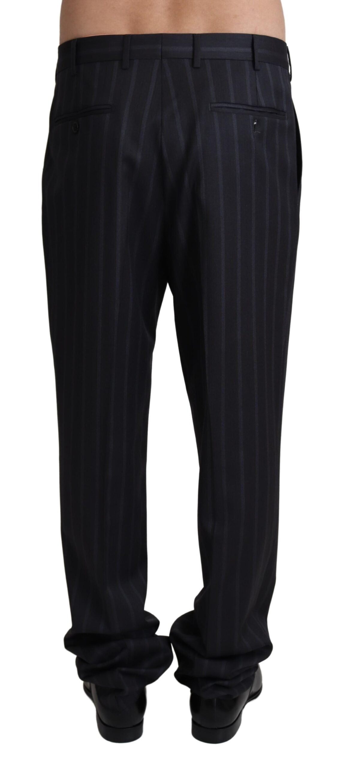 New Dolce & Gabbana Gray Wool Blend Formal Trousers Pants