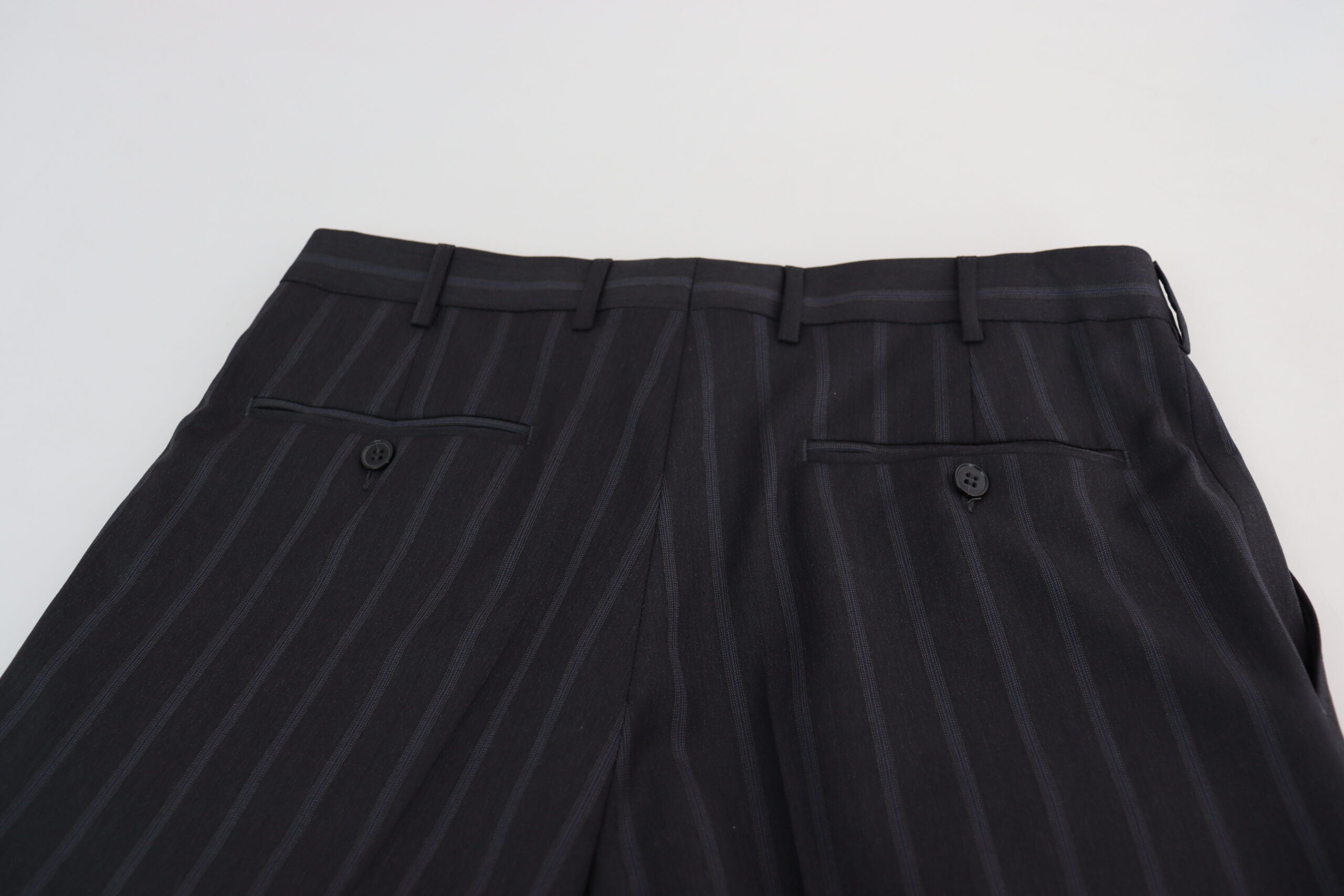 New Dolce & Gabbana Gray Wool Blend Formal Trousers Pants