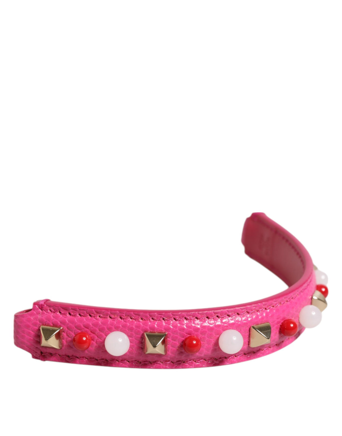 Dolce & Gabbana Pink Embellished Leather Bag Handle Women Shoulder Strap, new with tags – image 2 of 5