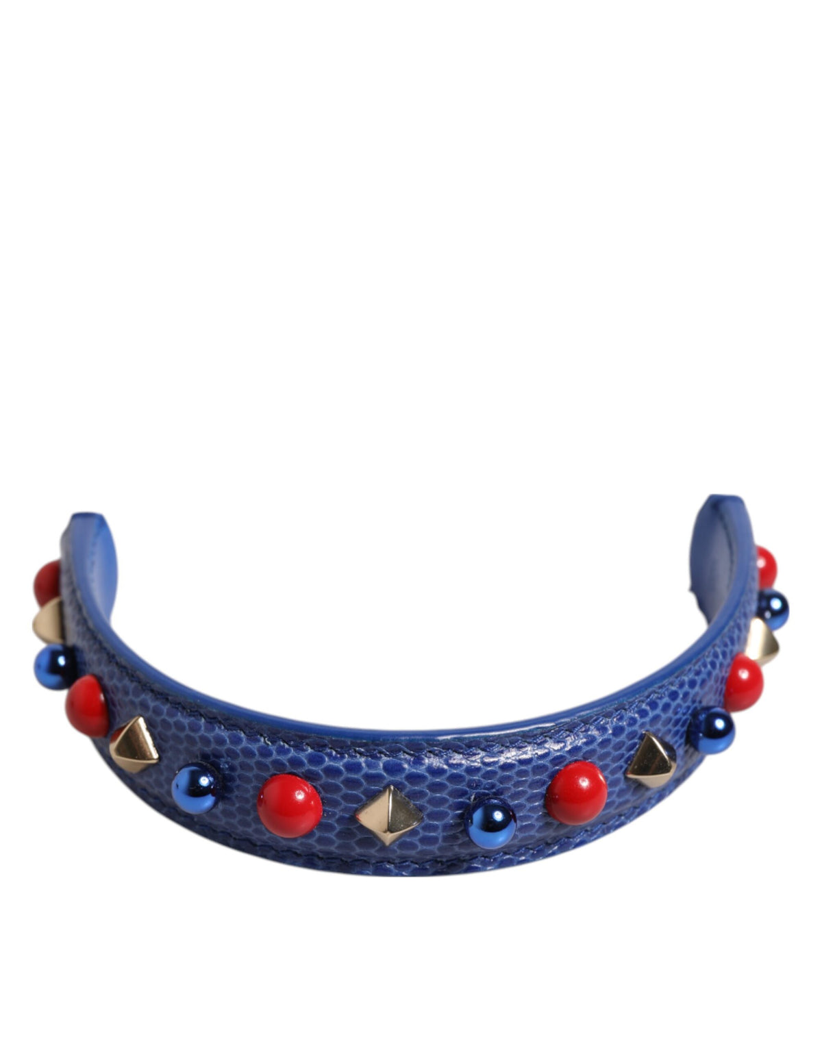 Dolce & Gabbana Blue Embellished Leather Bag Handle Women Shoulder Strap, new with tags – image 1 of 5