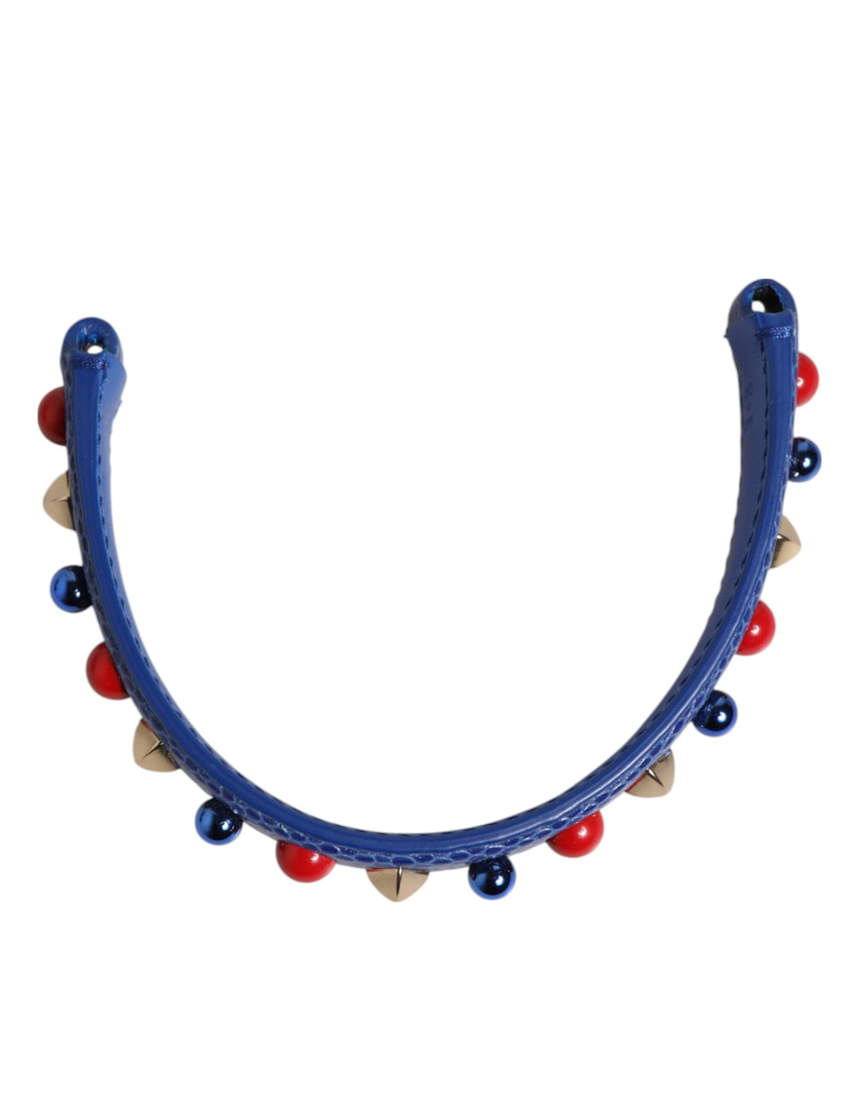 Dolce & Gabbana Blue Embellished Leather Bag Handle Women Shoulder Strap, new with tags – image 2 of 5