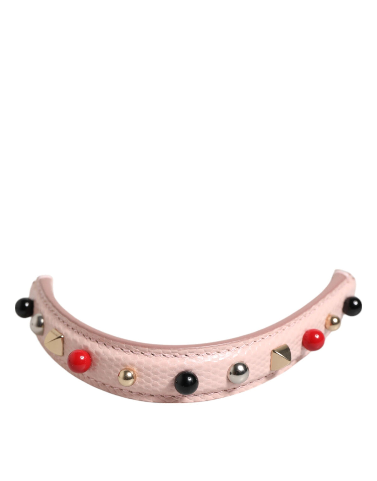 Dolce & Gabbana Light Pink Embellished Leather Bag Handle Shoulder Strap, new with tags – image 1 of 5