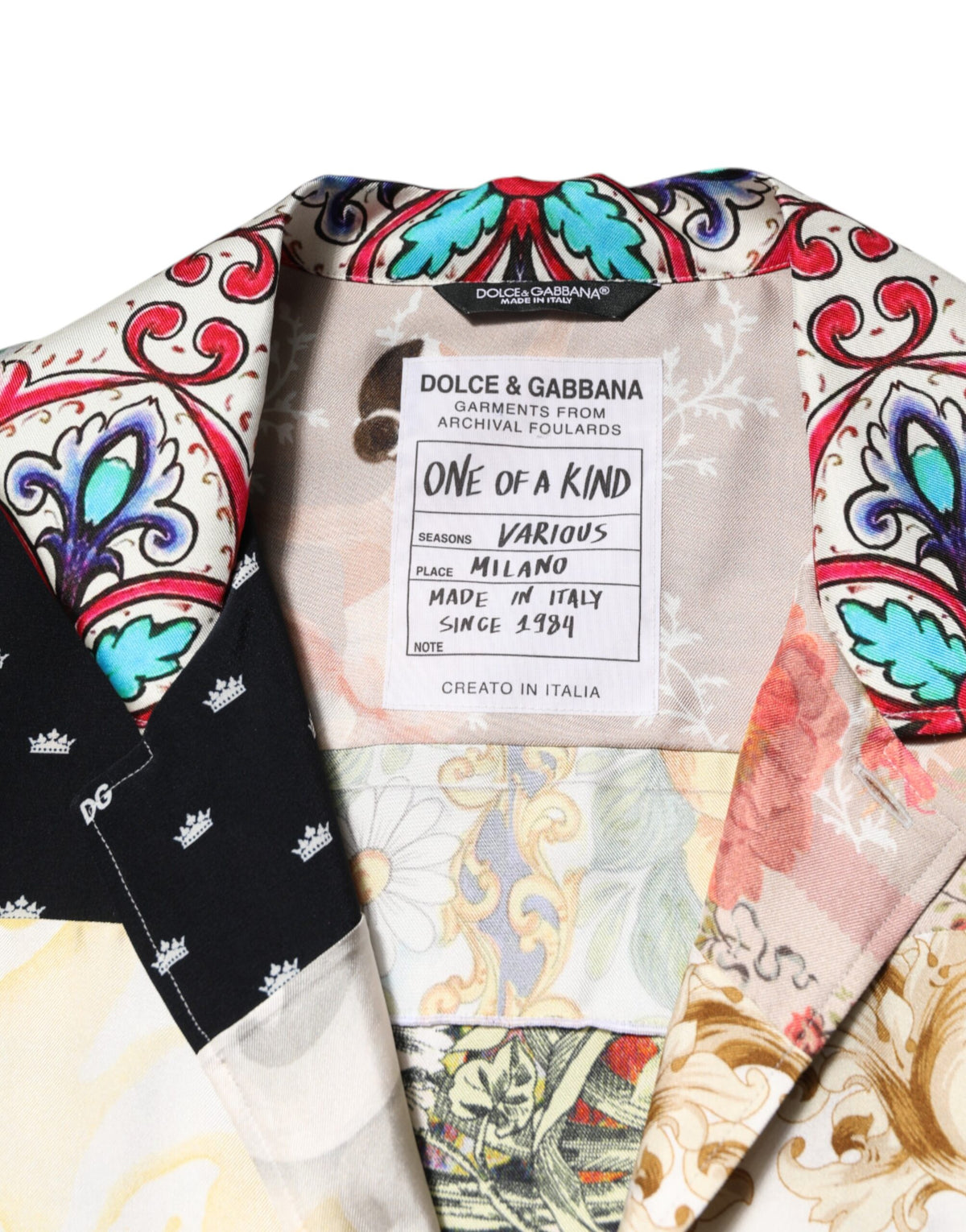 New Dolce & Gabbana Printed Button Down Casual Shirt
