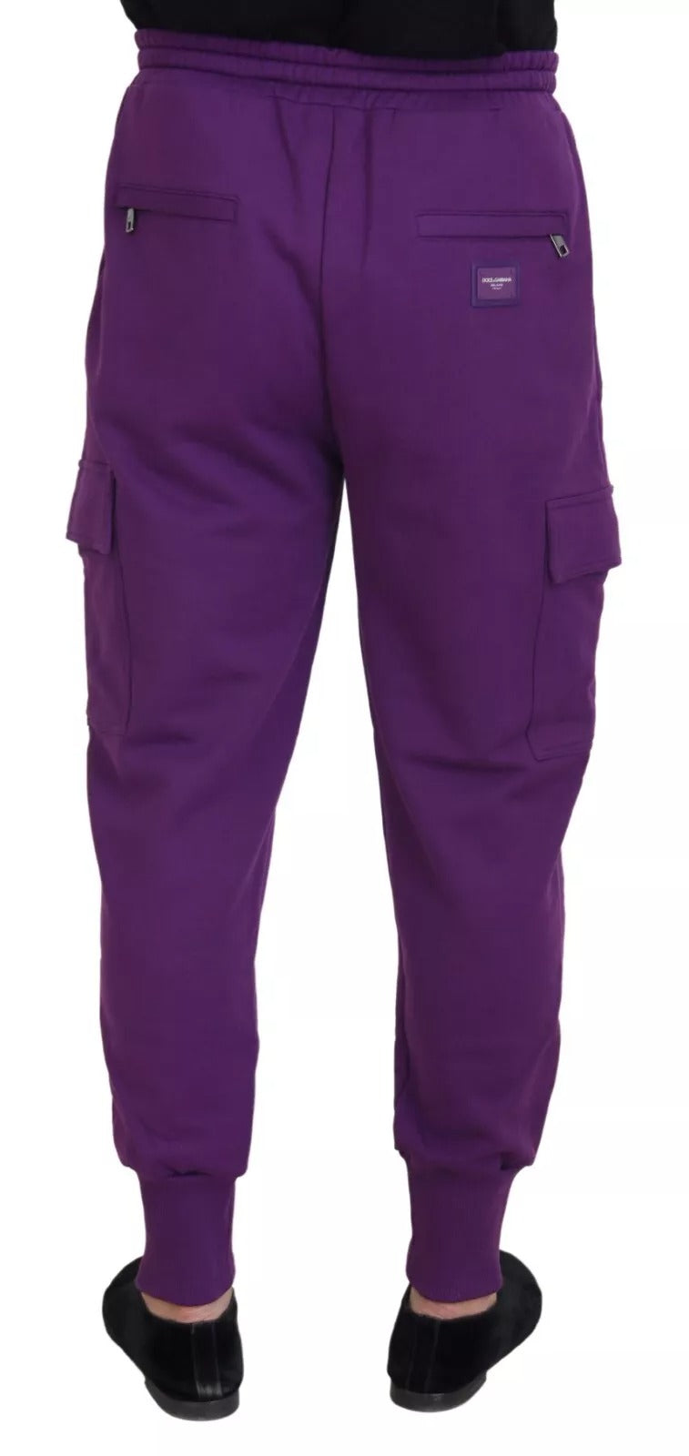 Pre-Owned Dolce & Gabbana Purple Cotton Cargo Sweatpants Jogging Pants Men's - New with Defect
