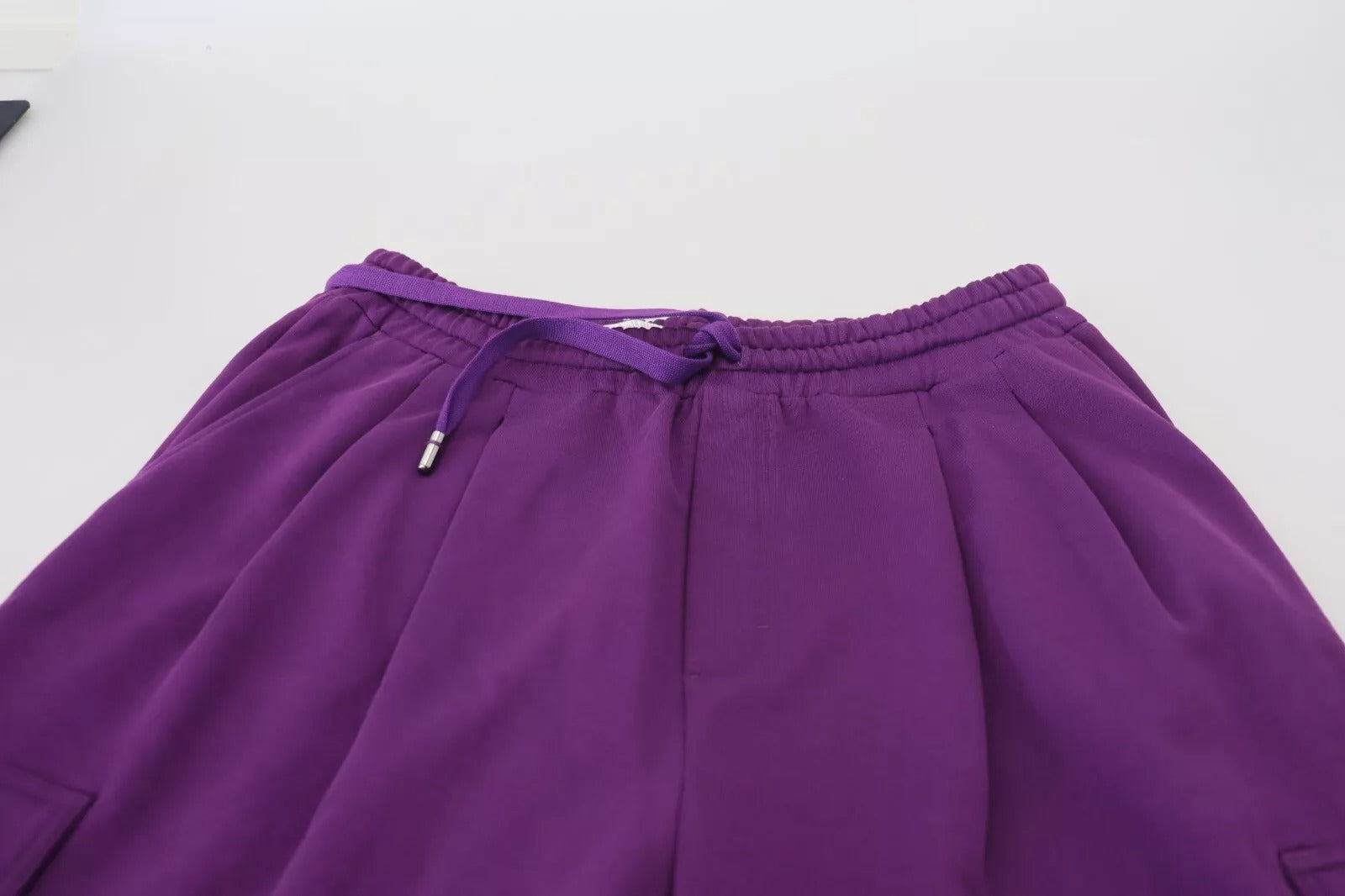 Pre-Owned Dolce & Gabbana Purple Cotton Cargo Sweatpants Jogging Pants