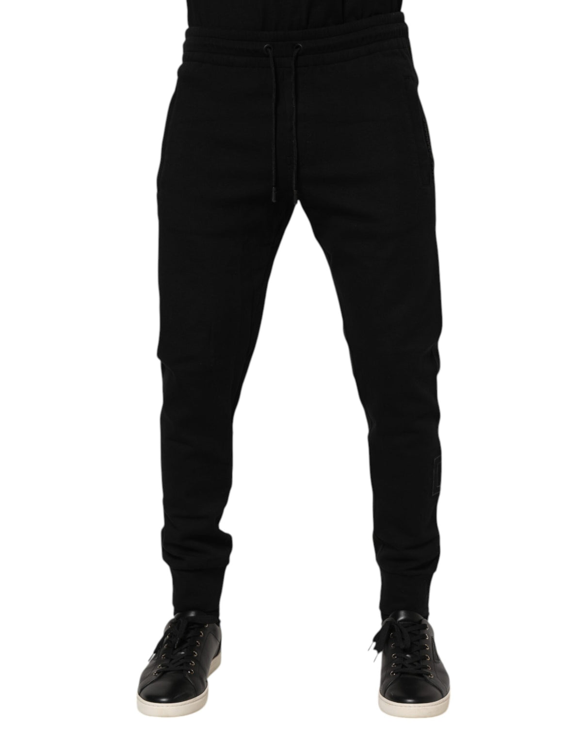 Dolce & Gabbana Black Cotton Jogger Jogging Men Trouser Pants