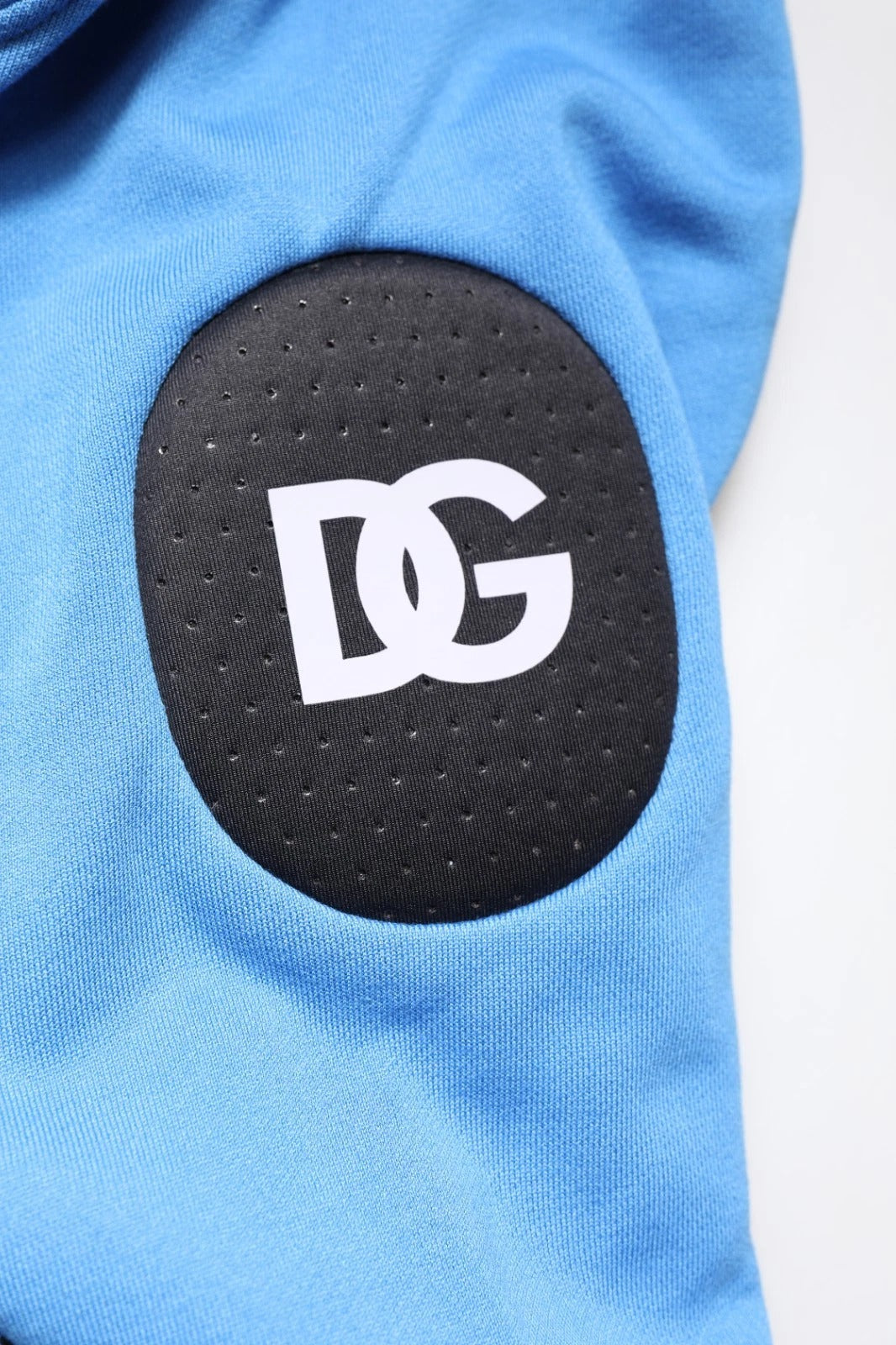 New Dolce & Gabbana Blue Cotton Hooded Men Sportswear One Size Vest