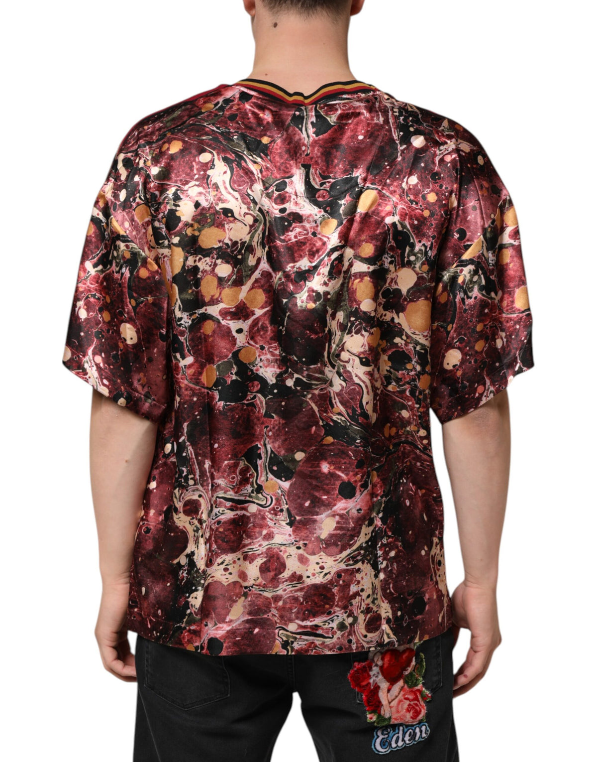 New Dolce & Gabbana Marble Print Oversize T-shirt
