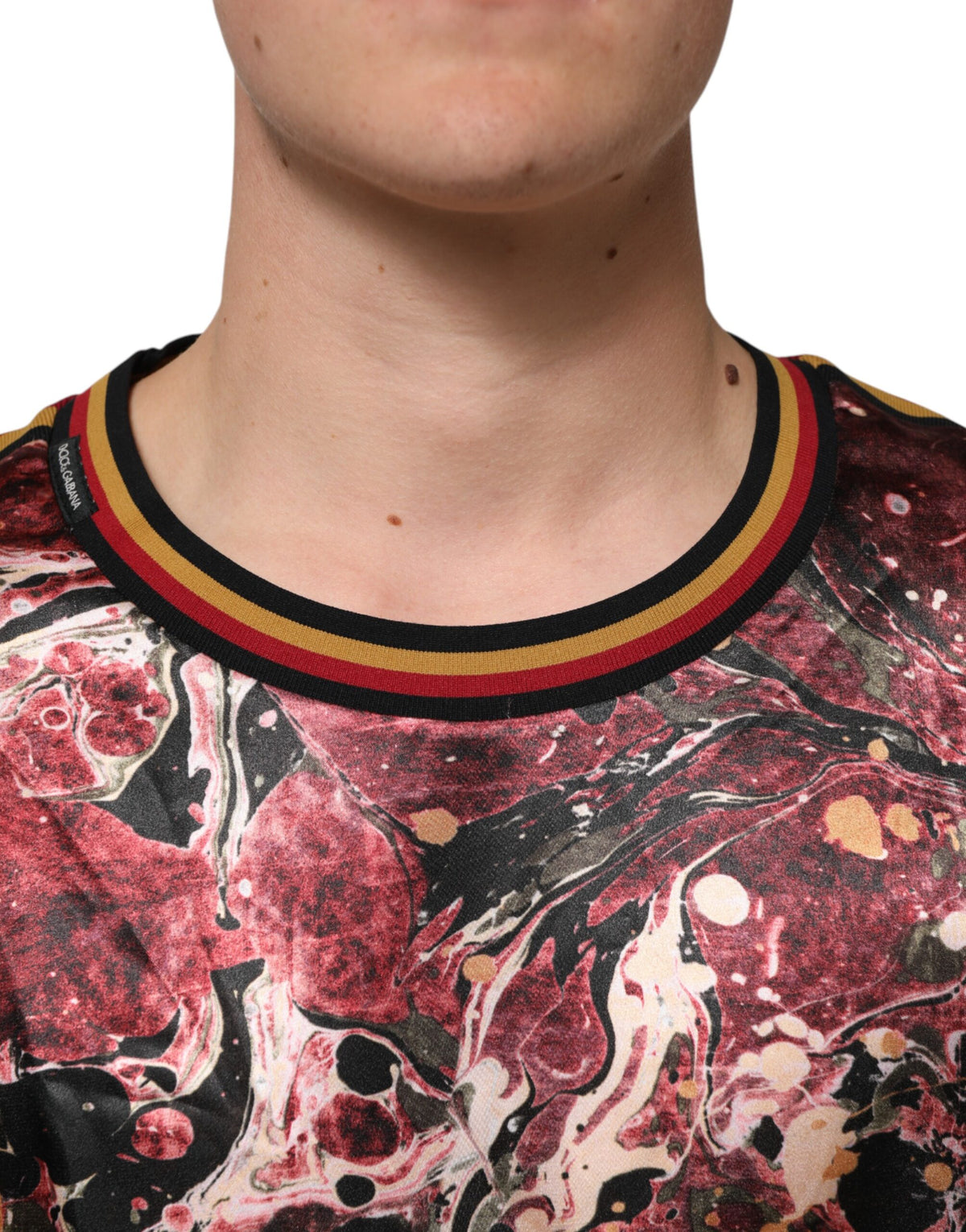 New Dolce & Gabbana Marble Print Oversize T-shirt