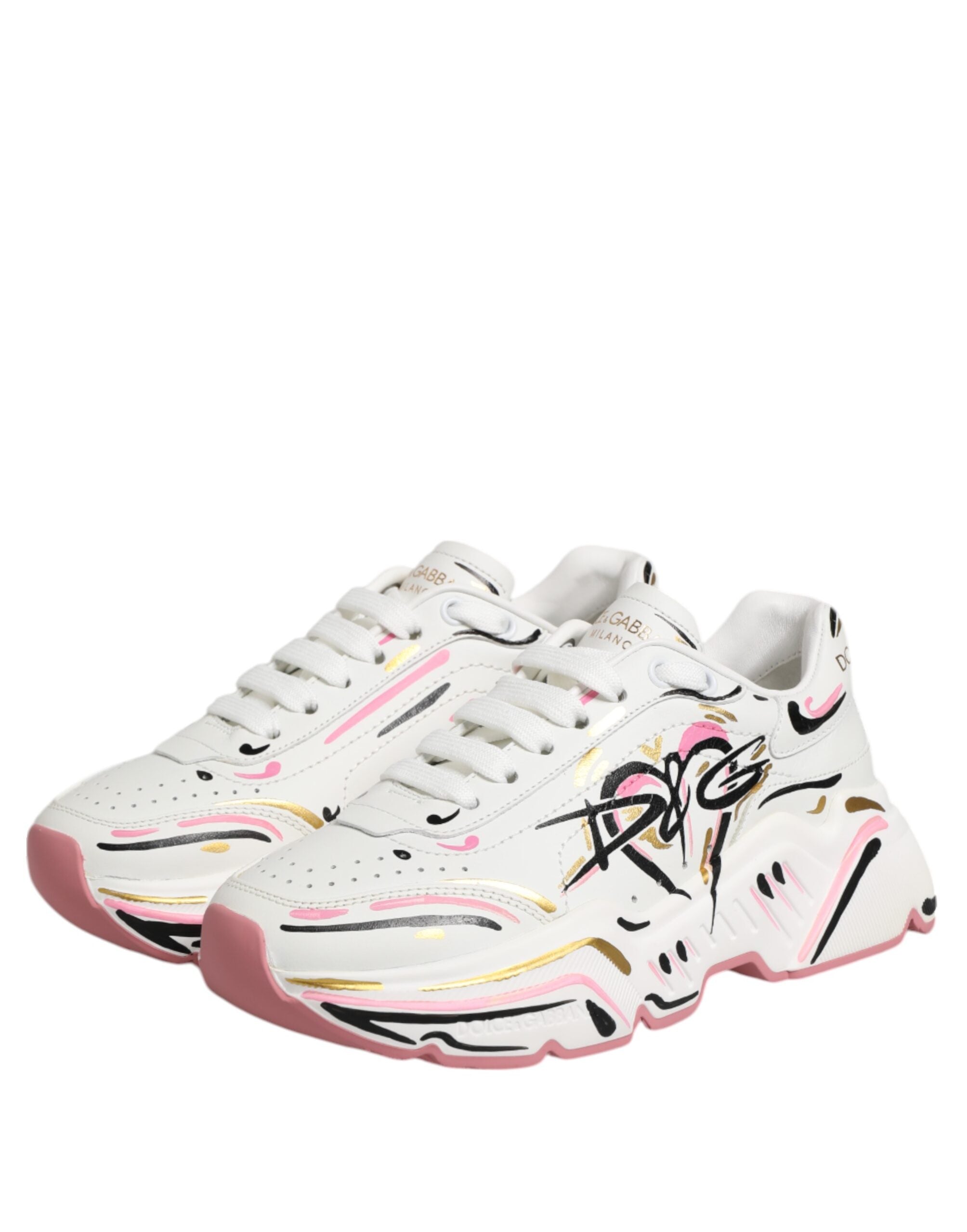 New Dolce & Gabbana Hand Painted DAYMASTER Sneaker Shoes