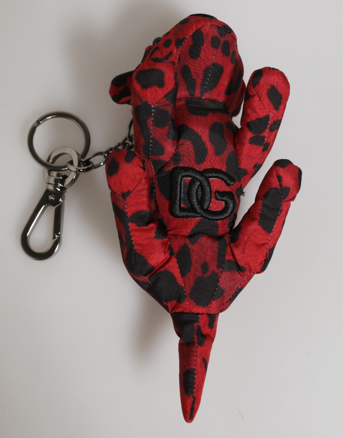 Dolce & Gabbana Red Black Animal Silhouette Bag Keychain Keyring