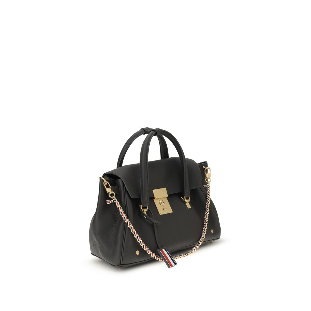 New Thom Browne Gray Leather Handbag
