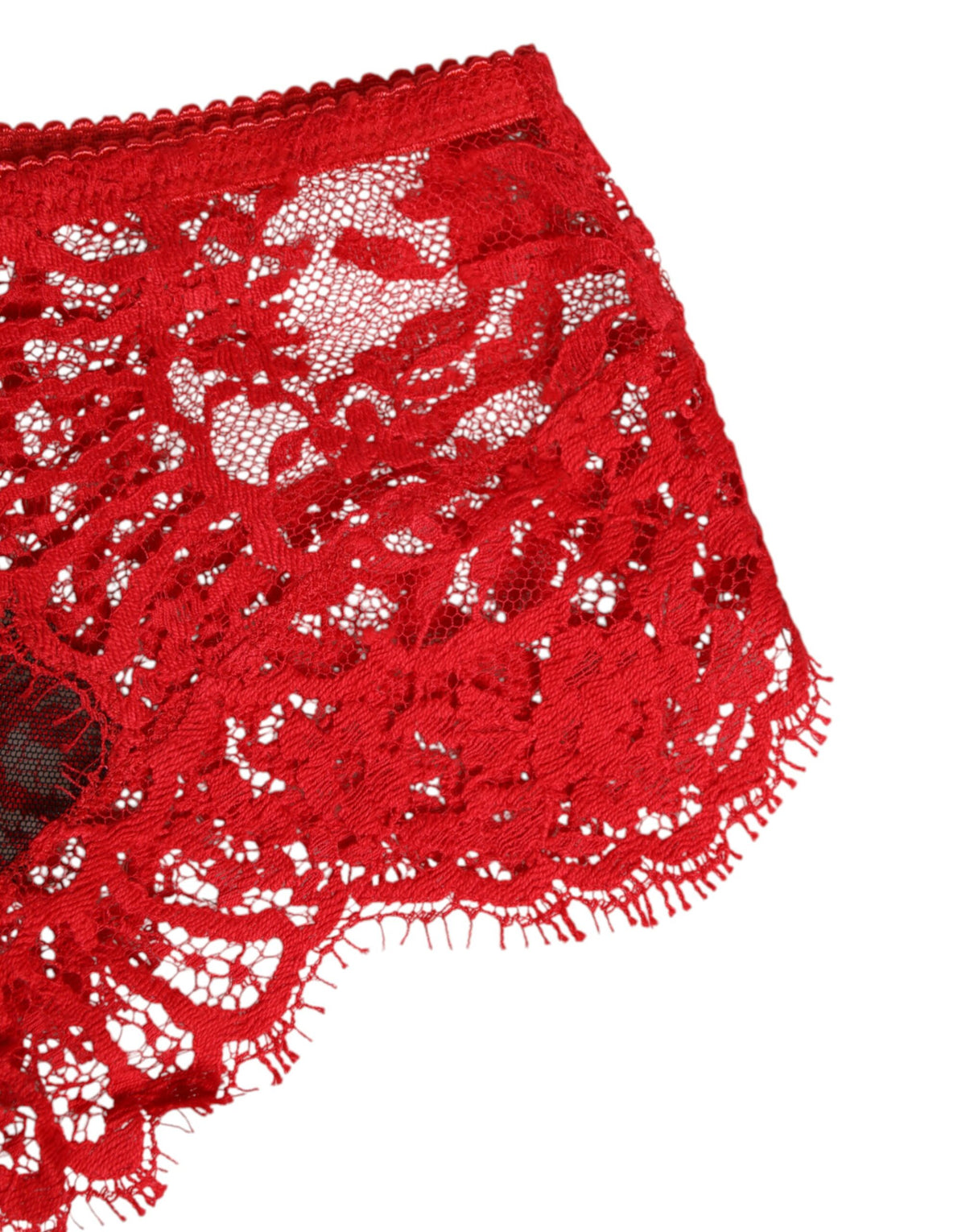 New Dolce & Gabbana Red Floral Lace Sheer Briefs Women Underwear