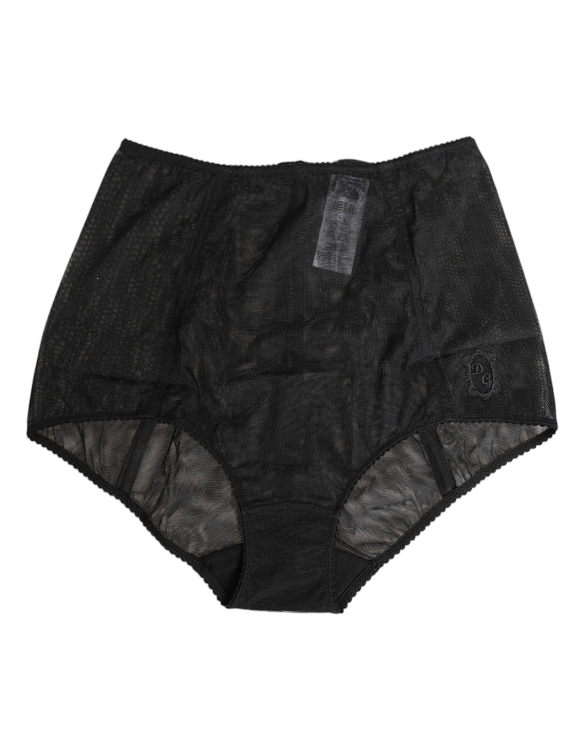 New Dolce & Gabbana Black High Waist Mesh Sheer Shapewear Underwear