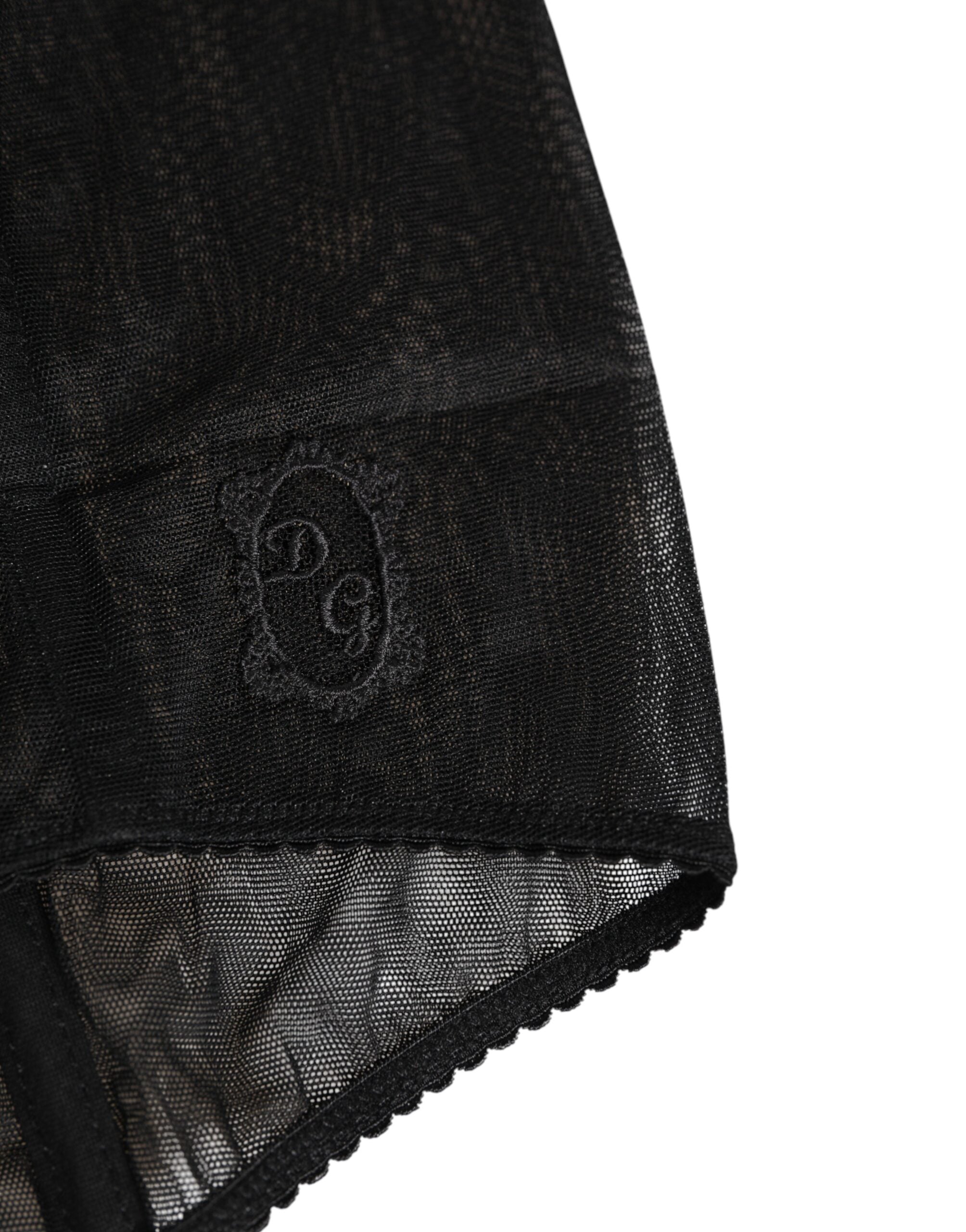 New Dolce & Gabbana Black High Waist Mesh Sheer Shapewear Underwear