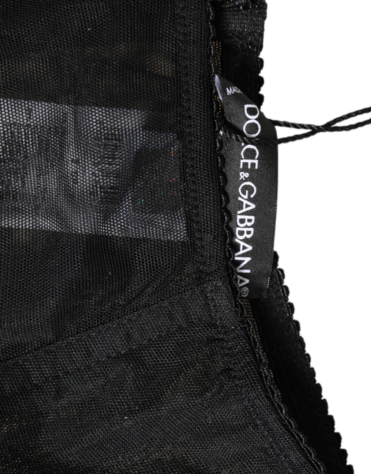 New Dolce & Gabbana Black High Waist Mesh Sheer Shapewear Underwear