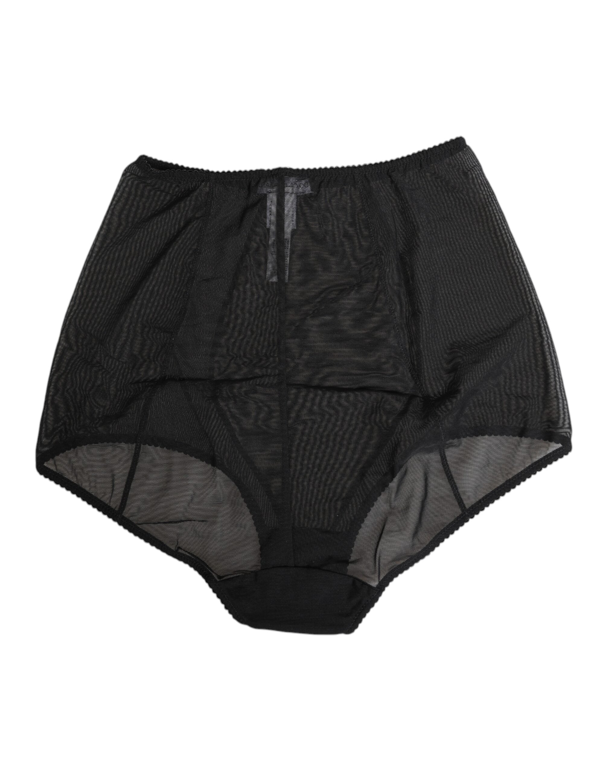 New Dolce & Gabbana Black High Waist Mesh Sheer Shapewear Underwear