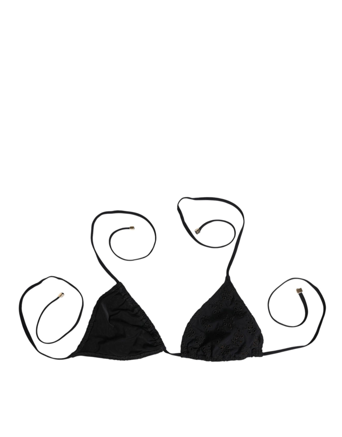 New Dolce & Gabbana Black Embroidered Triangle Swimwear Underwear