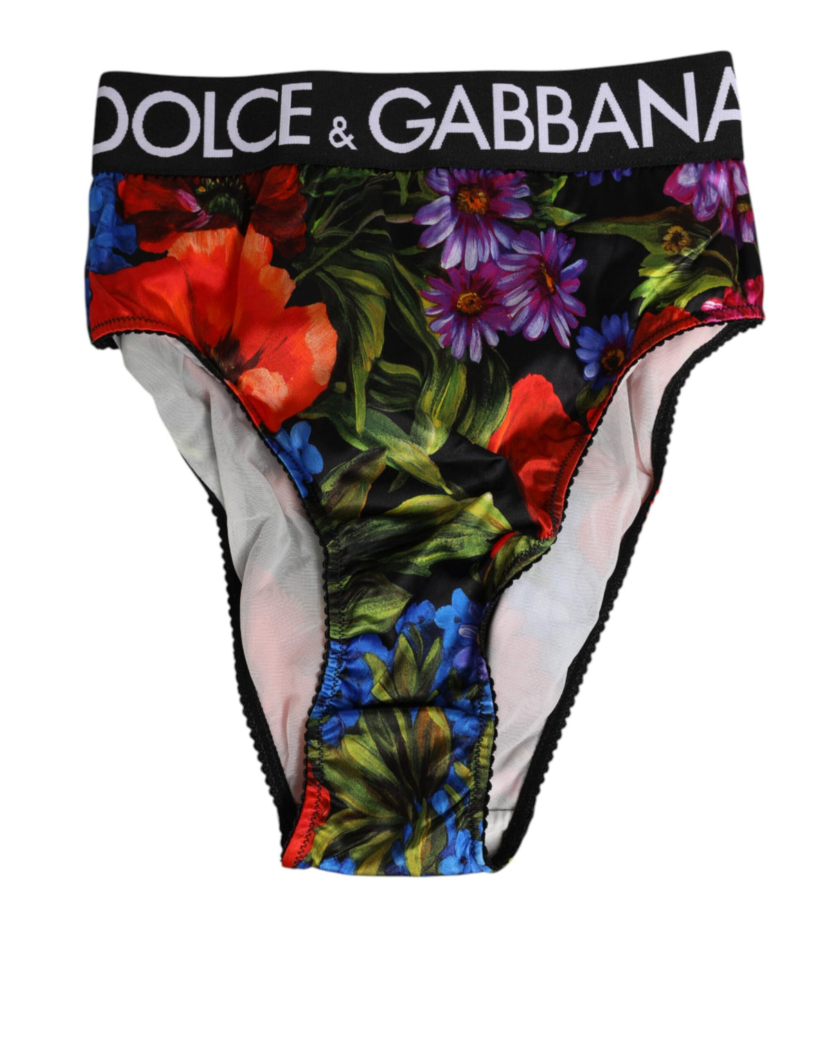 New Dolce & Gabbana Multicolor Floral Print High Waist Panty Underwear