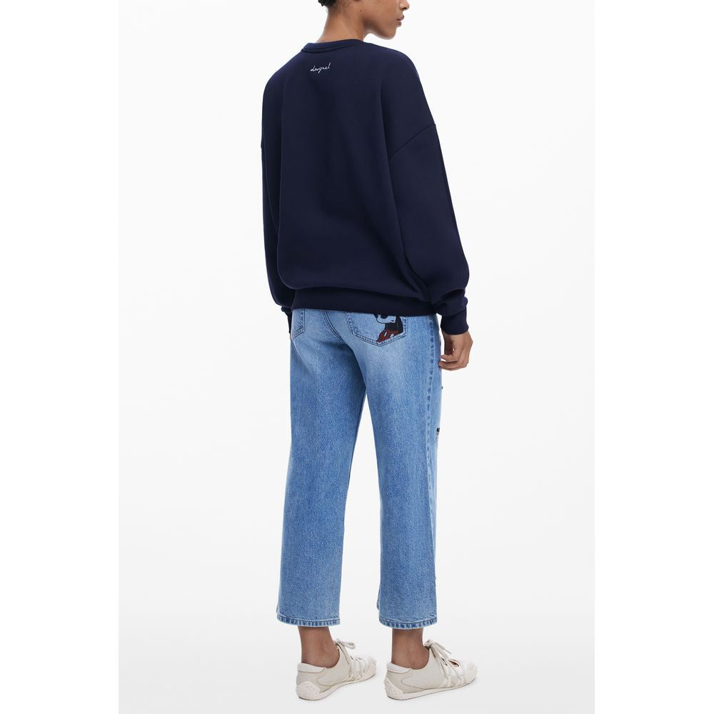 Desigual Blue Cotton Women Sweatshirt