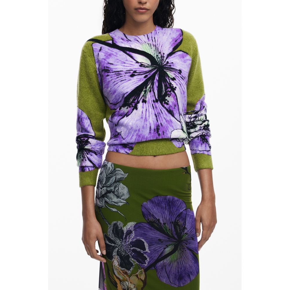 Desigual Verde Women Skirt with Elastic Waist